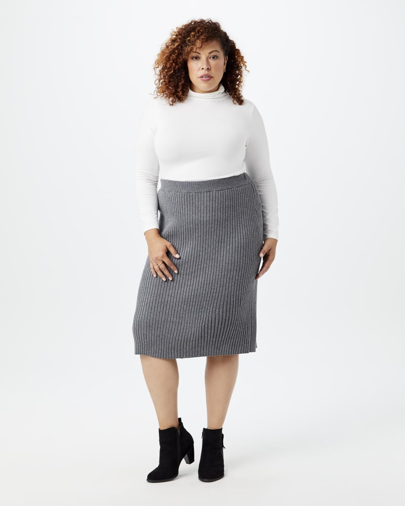 Sweater skirt plus size top